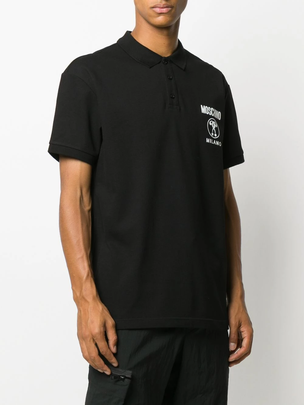 Outlet ๐คฉ Moschino Double Question Mark short sleeve polo ๐ shirt โ 5 Moschino Double Question Mark short-sleeve polo shirt