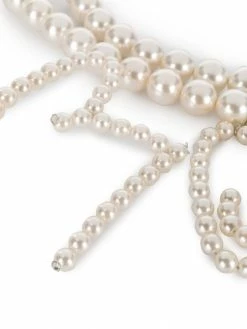 Moschino pearl-embellished belt