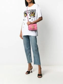 Moschino monogram plaque shoulder bag