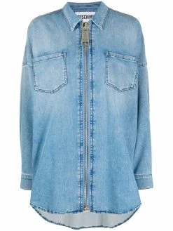 Moschino zipped denim shirt