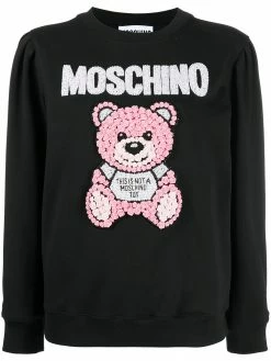 Moschino Teddy Bear embroidery sweatshirt