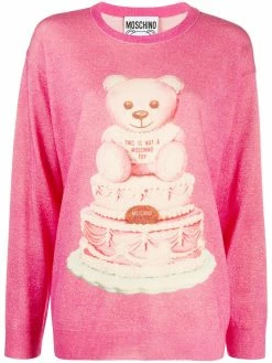 Moschino cake teddy bear wool jumper