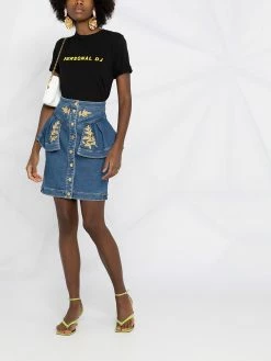 Moschino ruffle detail skirt