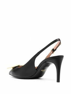 Hot Sale โญ Moschino M plaque slingback pumps ๐ 8 Moschino M plaque slingback pumps