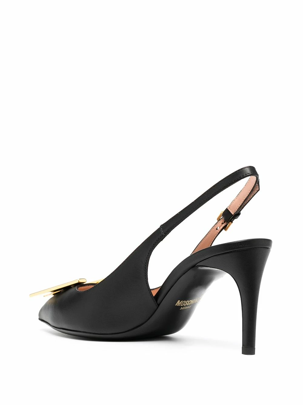 Hot Sale โญ Moschino M plaque slingback pumps ๐ 5 Moschino M plaque slingback pumps