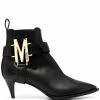 Moschino M plaque ankle boots