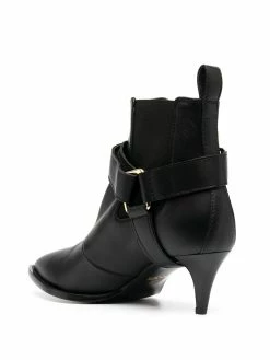 Moschino M plaque ankle boots