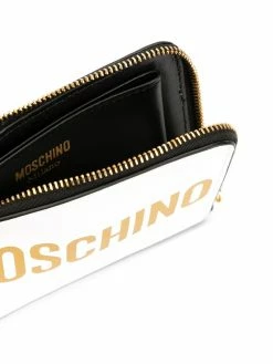 Moschino logo print zip-around wallet