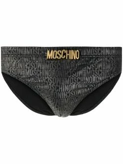 Moschino logo pattern swimming trunks
