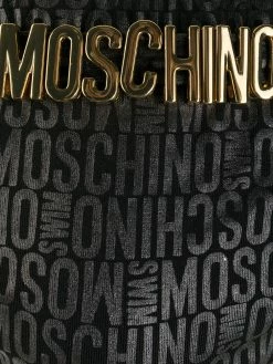 Moschino logo pattern swimming trunks