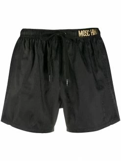 Moschino logo plaque swimming shorts