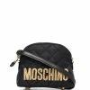 Moschino logo-embroidered quilted shoulder bag