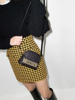 Moschino logo-embroidered quilted shoulder bag