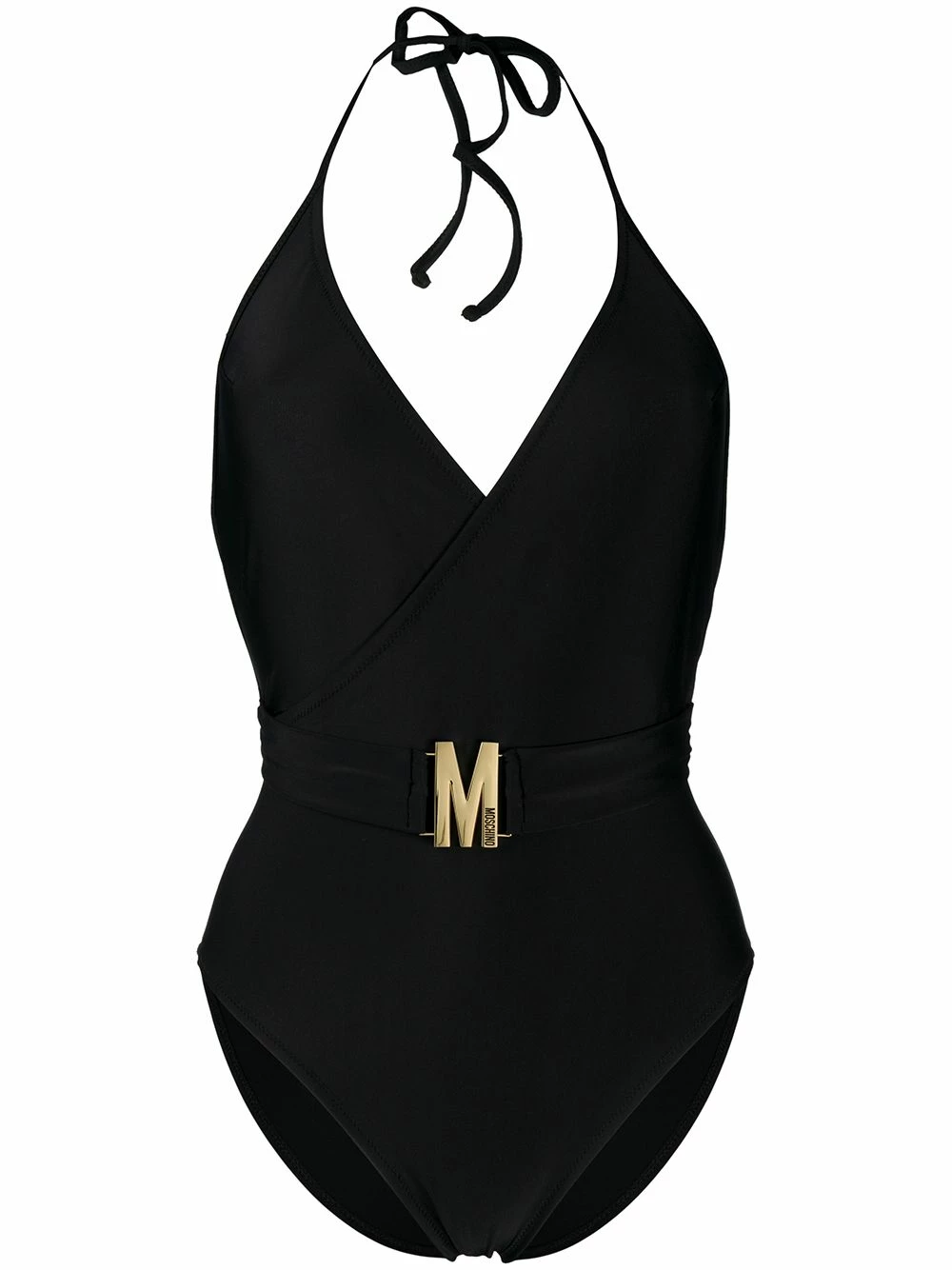 Hot Sale โจ Moschino Logo plaque halterneck ๐ฉฑ swimsuit โค๏ธ 3 Moschino logo-plaque halterneck swimsuit