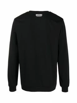 Moschino logo-tape shoulders lounge sweatshirt