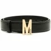 Moschino M logo-plaque belt