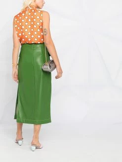 Moschino polka dot bow blouse