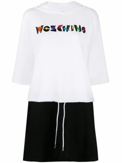 Moschino drawstring-waist hoodie dress