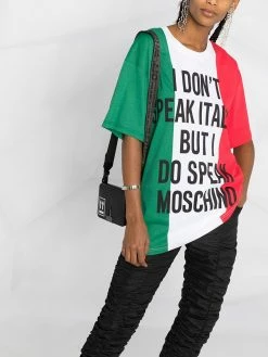Discount ๐ Moschino Italian flag print oversized T ๐ shirt ๐ 12 Moschino Italian flag print oversized T-shirt