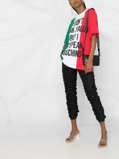 Moschino Italian flag print oversized T-shirt