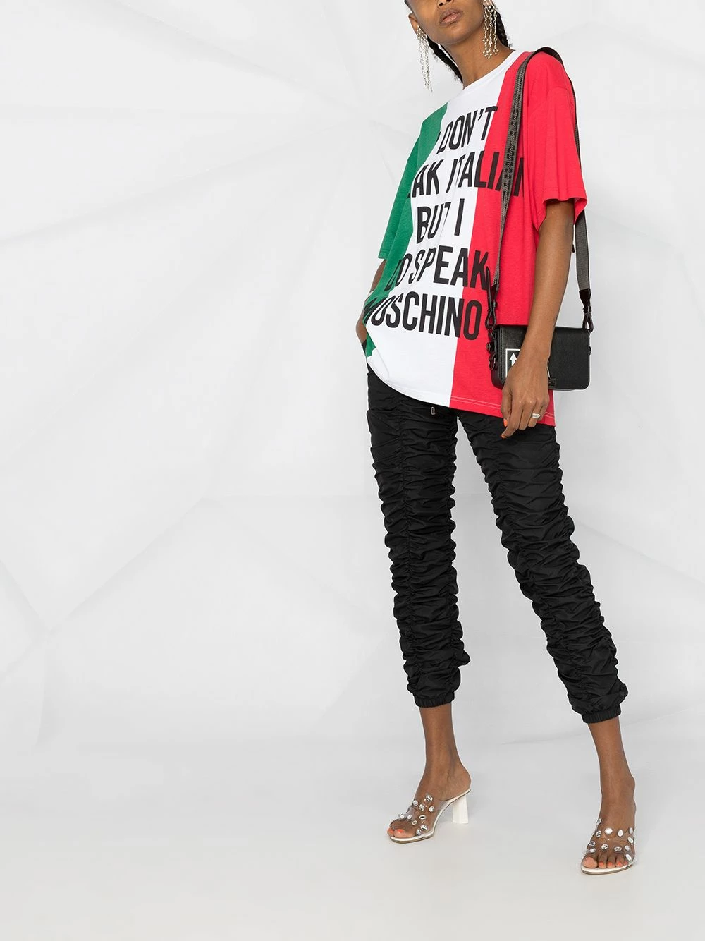 Discount ๐ Moschino Italian flag print oversized T ๐ shirt ๐ 4 Moschino Italian flag print oversized T-shirt