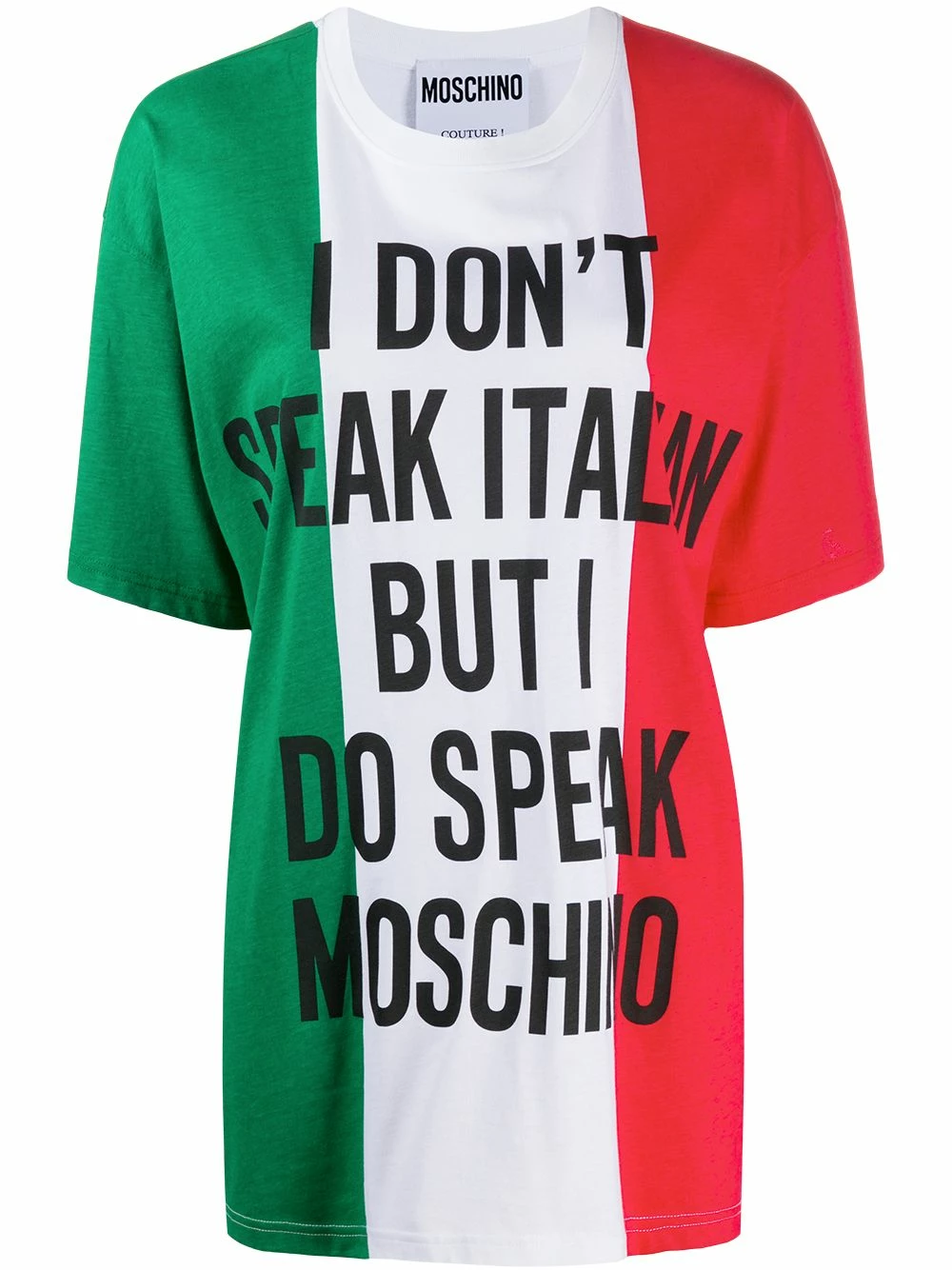 Discount ๐ Moschino Italian flag print oversized T ๐ shirt ๐ 3 Moschino Italian flag print oversized T-shirt