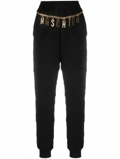 Moschino logo chain track trousers