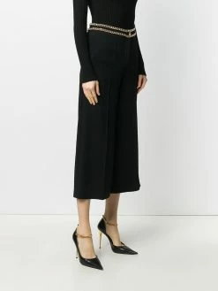 Moschino chain-trim cropped trousers