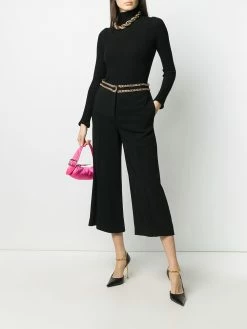 Moschino chain-trim cropped trousers