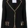 Top 10 ๐ Moschino Chain trimmed logo blazer ๐ 1 Moschino chain-trimmed logo blazer