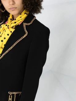 Moschino chain-trimmed logo blazer