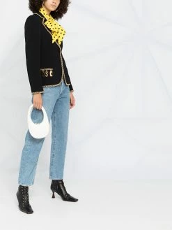 Moschino chain-trimmed logo blazer