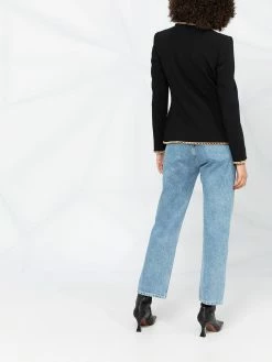 Moschino chain-trimmed logo blazer