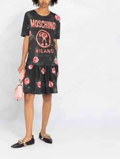 Moschino layered-effect logo T-shirt dress