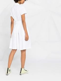 Moschino bead-embellished logo shirt dress