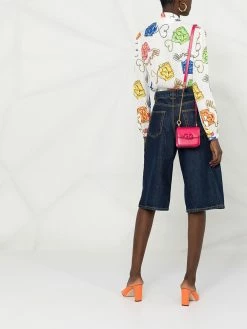 Moschino printed pussybow blouse