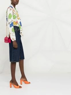 Moschino printed pussybow blouse
