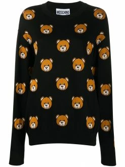 Moschino teddy bear print knitted jumper