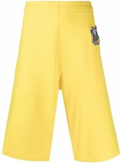 Moschino embroidered logo patch shorts