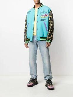 Moschino spaceship-motif bomber jacket