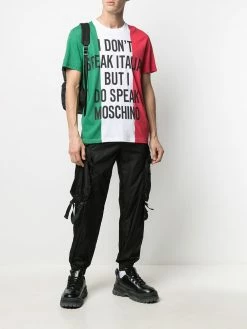 Moschino Italian flag logo print T-shirt