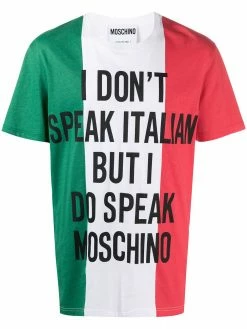 Moschino Italian flag logo print T-shirt