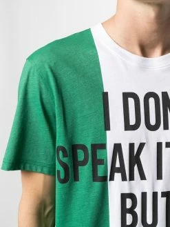 Moschino Italian flag logo print T-shirt