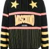 Moschino logo-intarsia knitted hoodie