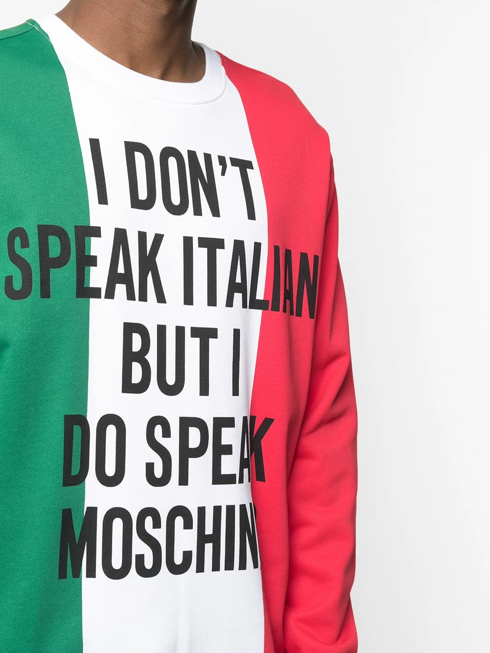 Best Sale ๐ Moschino Slogan print cotton sweatshirt ๐ 7 Moschino slogan print cotton sweatshirt
