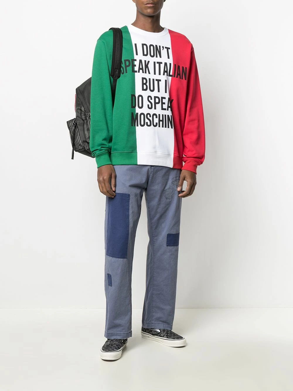 Best Sale ๐ Moschino Slogan print cotton sweatshirt ๐ 4 Moschino slogan print cotton sweatshirt