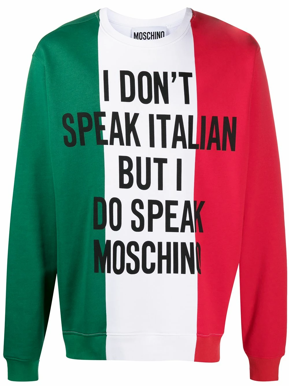 Best Sale ๐ Moschino Slogan print cotton sweatshirt ๐ 3 Moschino slogan print cotton sweatshirt