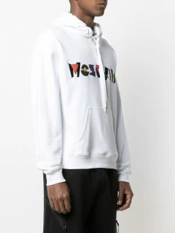 Moschino embroidered logo hoodie