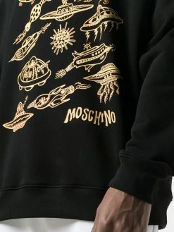Moschino space-print hoodie