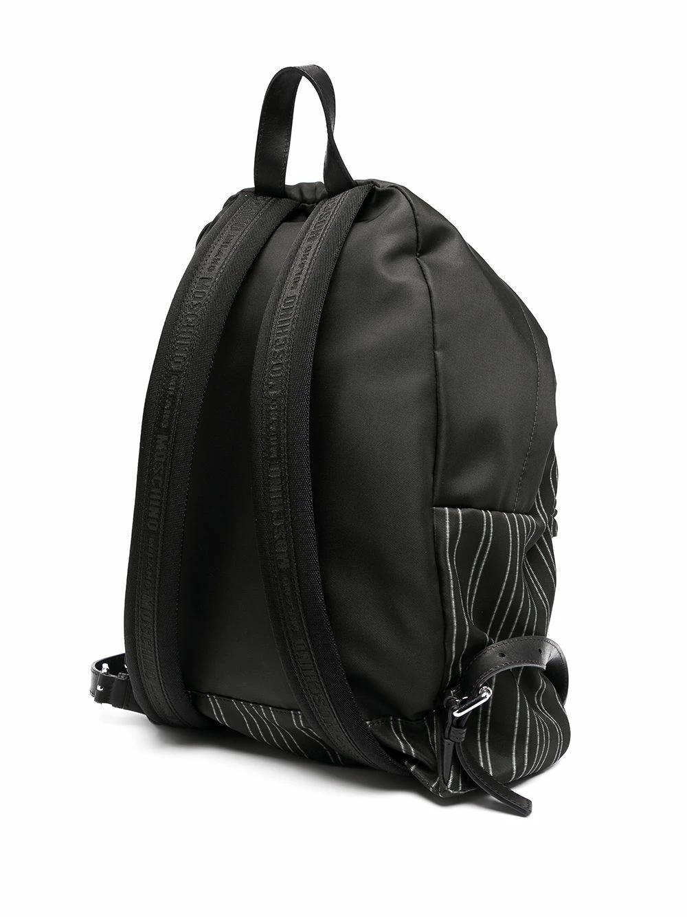 Cheap โค๏ธ Moschino Logo patch striped ๐ backpack ๐ 5 Moschino logo-patch striped backpack